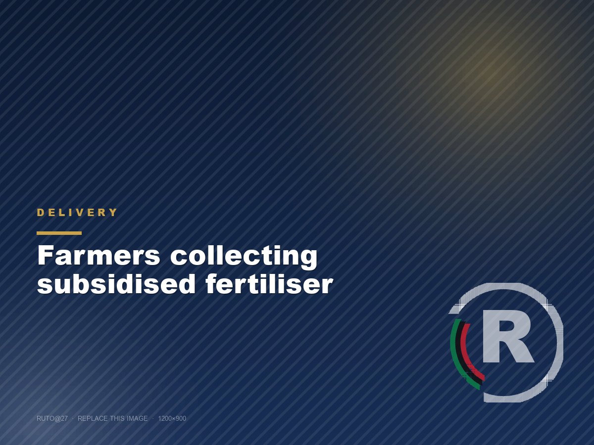 Farmers collecting subsidised fertiliser
